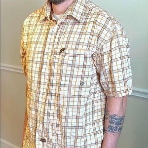 ECKO Unlimited Plaid Short Sleeve Cotton Shirt L